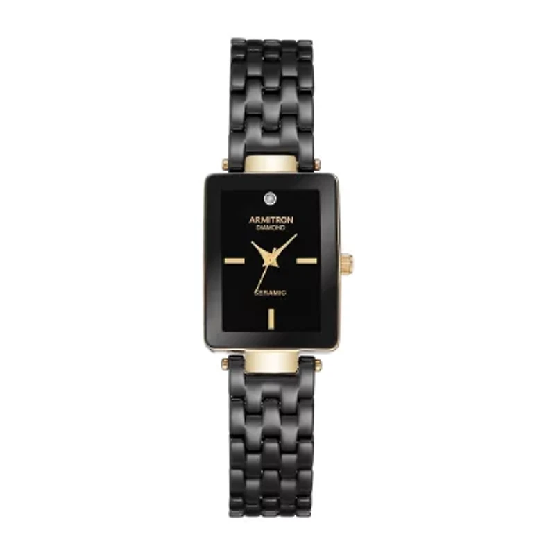 Armitron Womens Diamond Accent Gold Tone Bracelet Watch 75/5613bkgp