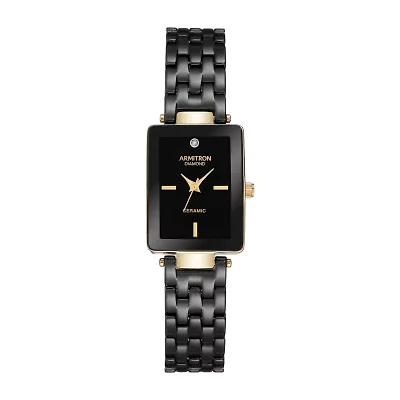Armitron Womens Diamond Accent Gold Tone Bracelet Watch 75/5613bkgp
