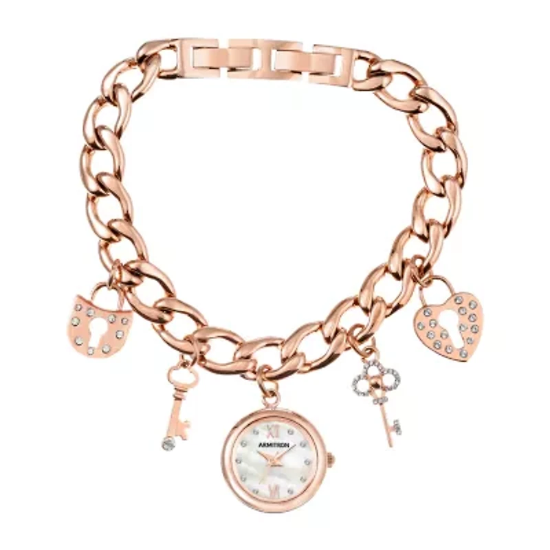 Armitron Unisex Adult Crystal Accent Rose Goldtone Bracelet Watch 75/5620mprg