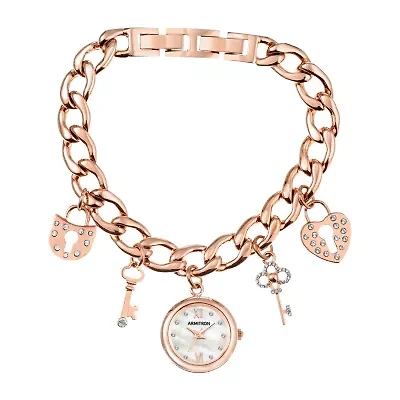 Armitron Unisex Adult Crystal Accent Rose Goldtone Bracelet Watch 75/5620mprg