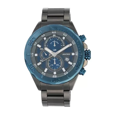 Armitron® Mens Navy and Dark Gray Bracelet Watch