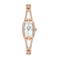 Armitron Womens Crystal Accent Rose Goldtone Bracelet Watch 75/5502mprg