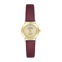 Armitron Womens Red Leather Strap Watch 75/2447chgpby
