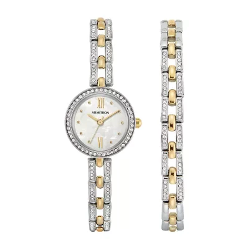 Armitron Womens Two Tone Bracelet Watch 75/5528mpttst