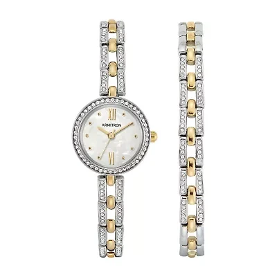 Armitron Womens Two Tone Bracelet Watch 75/5528mpttst