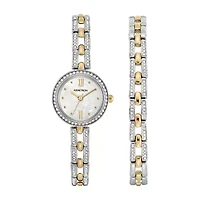 Armitron Womens Two Tone Bracelet Watch 75/5528mpttst
