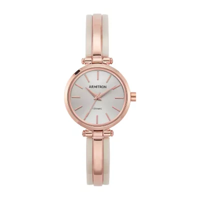 Armitron Womens Rose Goldtone Bangle Watch 75/5523bhrg