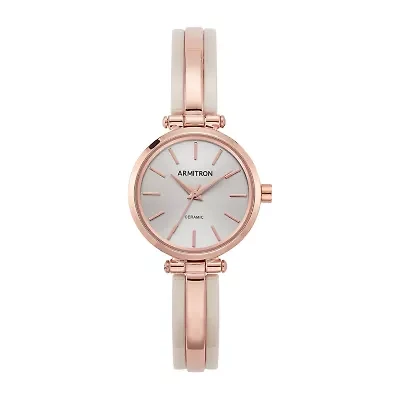 Armitron Womens Rose Goldtone Bangle Watch 75/5523bhrg