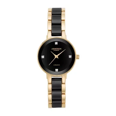 Armitron Womens Gold Tone Bracelet Watch 75/5532bkgp