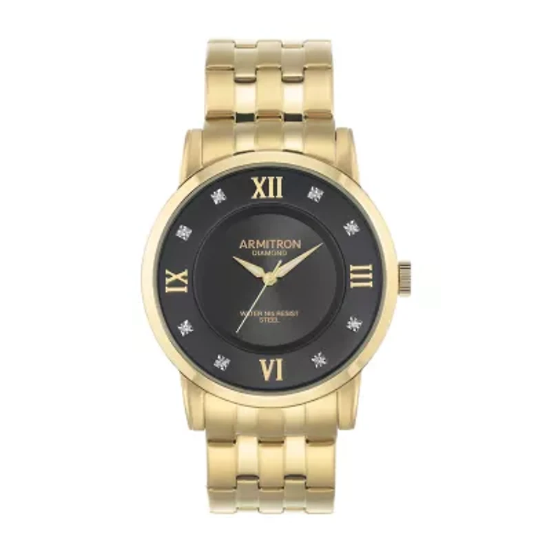 Armitron All Sport Mens Gold Tone Stainless Steel Bracelet Watch 20/5251bkgp