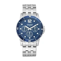 Armitron Mens Multi-Function Silver Tone Stainless Steel Bracelet Watch 20/5277nvsv