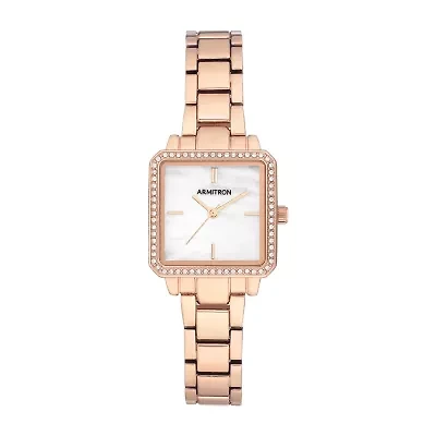 Armitron Womens Crystal Accent Rose Goldtone Bracelet Watch 75/5589mprg