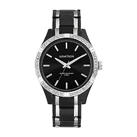 Armitron Unisex Adult Crystal Accent Two Tone Stainless Steel Bracelet Watch 20/5317bktb