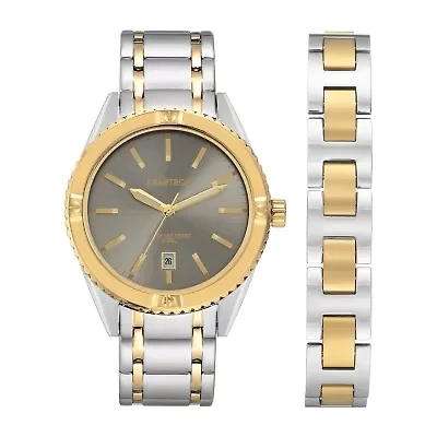 Armitron Mens Two Tone Stainless Steel Bracelet Watch 20/5341gyttst