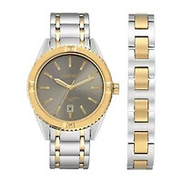 Armitron Mens Two Tone Stainless Steel Bracelet Watch 20/5341gyttst