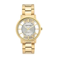 Armitron Mens Gold Tone Stainless Steel Bracelet Watch 20/5413svgp