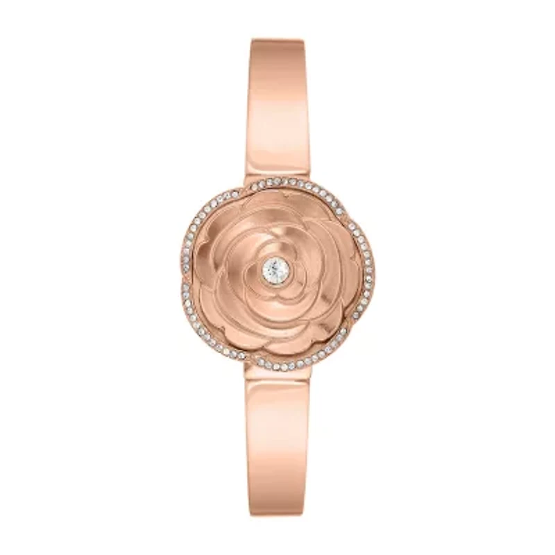 Armitron Womens Crystal Accent Rose Goldtone Bangle Watch-75/5682mprg