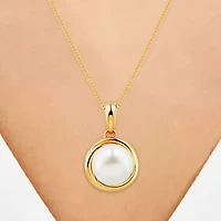 Certified Sofia™ Cultured Freshwater Pearl 10K Gold Knot Pendant