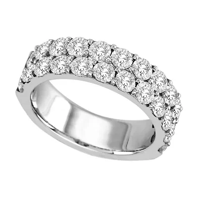 Womens 1 CT. T.W. Natural Diamond 14K Gold Anniversary Band