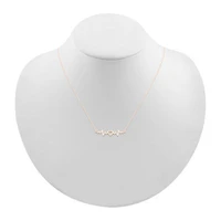 Womens 10K Rose Gold Heart 18 Inch Pendant Necklace