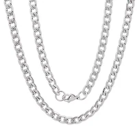 Mens Stainless Steel Hypoallergenic 24 Inch Curb Chain Necklace