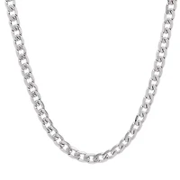 Mens Stainless Steel Hypoallergenic 24 Inch Curb Chain Necklace