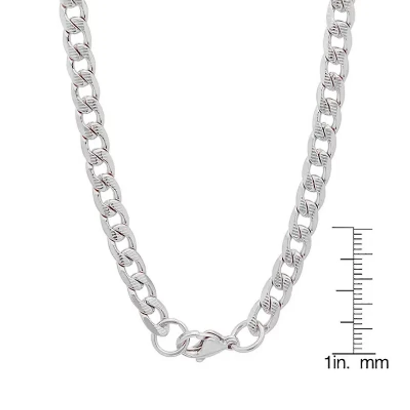 Mens Stainless Steel Hypoallergenic 24 Inch Curb Chain Necklace