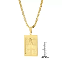 Steeltime Mens 18K Gold Over Stainless Steel 24 Inch Pendant Necklace