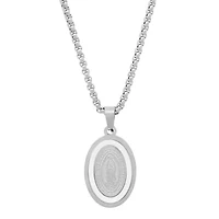 Steeltime Mens Stainless Steel Inch Pendant Necklace