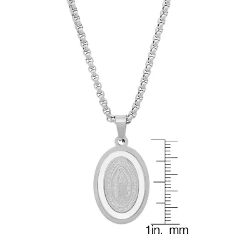 Steeltime Mens Stainless Steel Inch Pendant Necklace