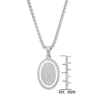Steeltime Mens Stainless Steel Inch Pendant Necklace