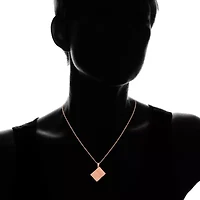 Steeltime Open Bible Lord'S Prayer Mens 18K Rose Gold Over Stainless Steel 18 Inch Pendant Necklace