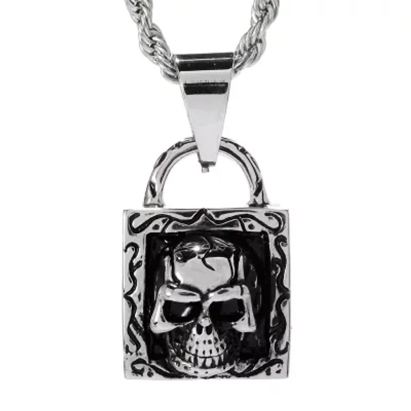 Steeltime Mens Stainless Steel Hypoallergenic 24 Inch Pendant Necklace