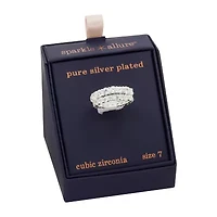 Sparkle Allure Womens White Cubic Zirconia Pure Silver Over Brass Hypoallergenic Bridal Set