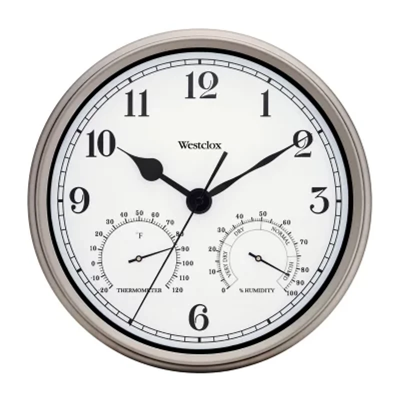 Westclox 12" Indoor And Outdoor Wall Clock