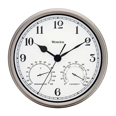 Westclox 12" Indoor And Outdoor Wall Clock
