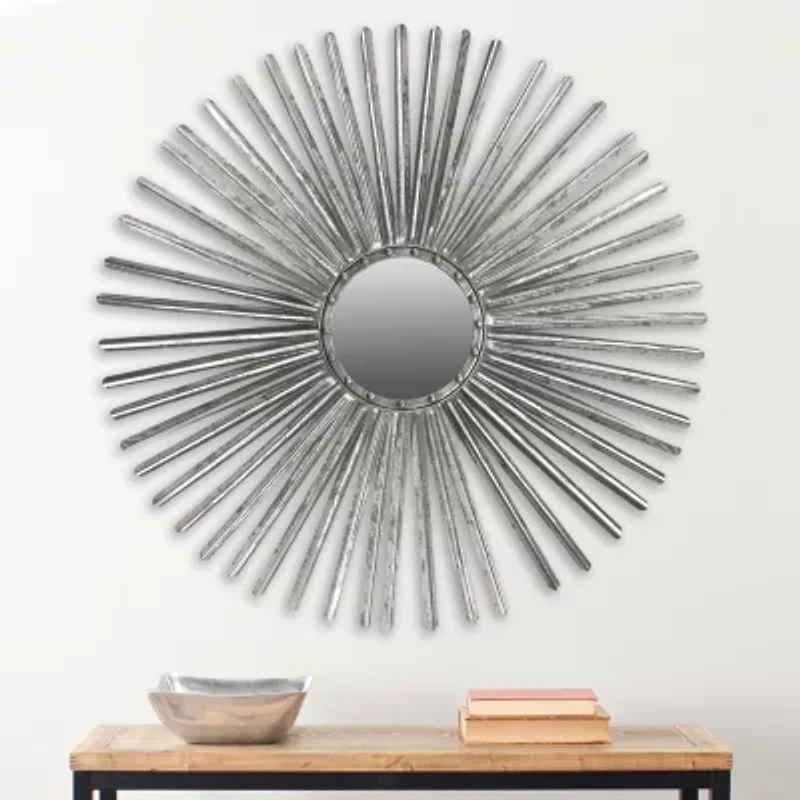 Safavieh Shanira Silver Wall Mount Sunburst Wall Mirror