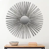 Safavieh Shanira Silver Wall Mount Sunburst Wall Mirror