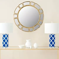 Safavieh Deco Antique Gold Wall Mount Sunburst Wall Mirror