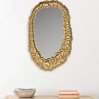Safavieh Garland Antique Gold Wall Mount Oval Wall Mirror