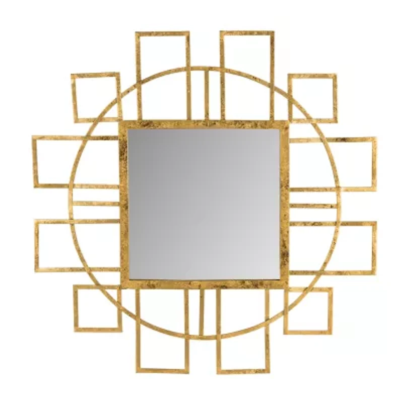 Safavieh Matrix Gold Geometric Wall Mount Sunburst Wall Mirror