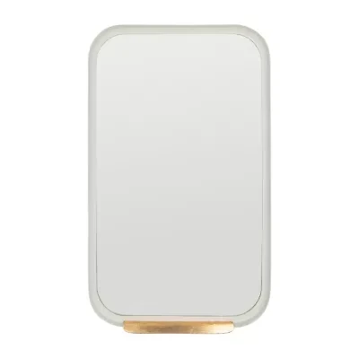 Safavieh Amabel Ledge Gold/White Wall Mount Rectangular Wall Mirror