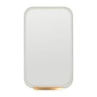 Safavieh Amabel Ledge Gold/White Wall Mount Rectangular Wall Mirror