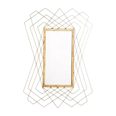 Safavieh Hazelton Gold Foil Wall Mount Rectangular Wall Mirror