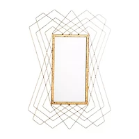 Safavieh Hazelton Gold Foil Wall Mount Rectangular Wall Mirror