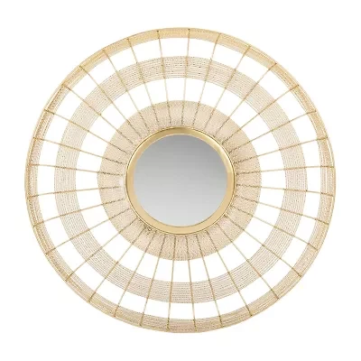 Safavieh Acton Brass Wall Mount Round Wall Mirror