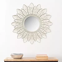 Safavieh Sun King Pewter Wall Mount Sunburst Wall Mirror