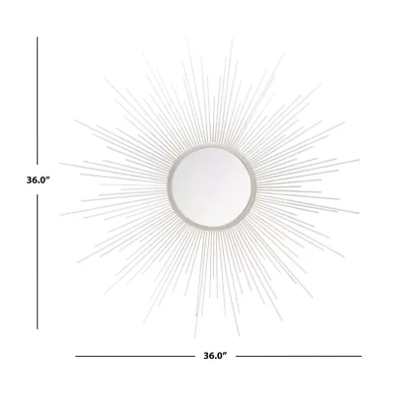 Safavieh Madilyn Champagne Wall Mount Sunburst Wall Mirror