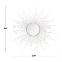 Safavieh Madilyn Champagne Wall Mount Sunburst Wall Mirror