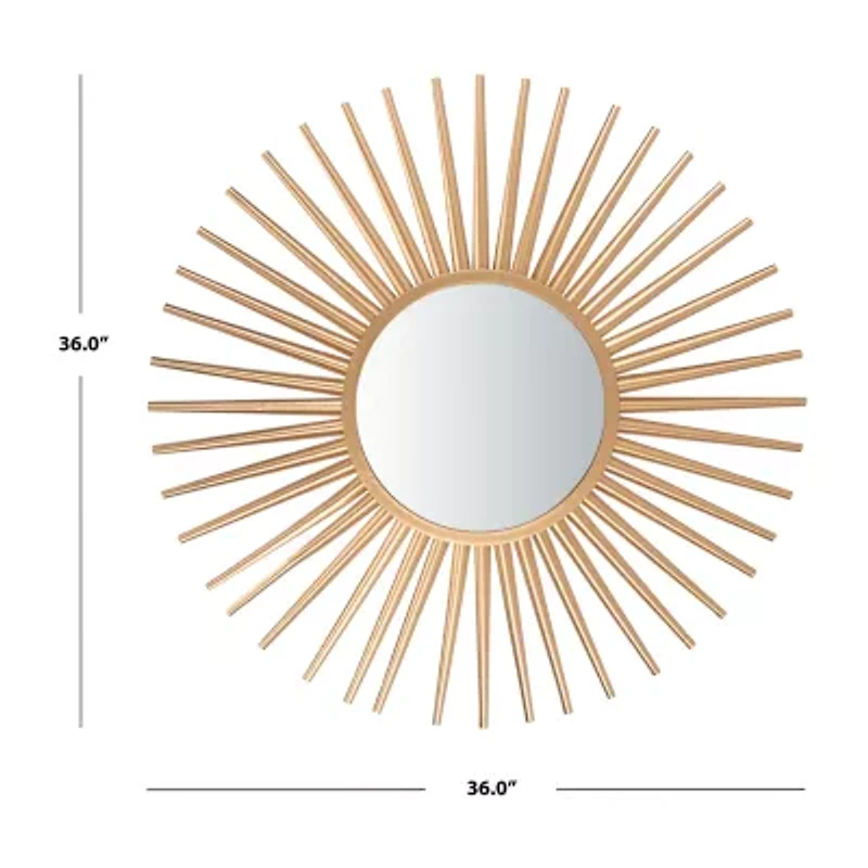 Safavieh Zyla Gold Wall Mount Sunburst Wall Mirror